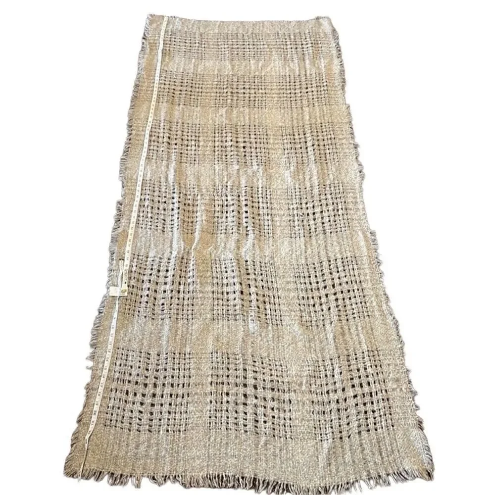 Target- Grey Open Knit Blanket Scarf Shawl